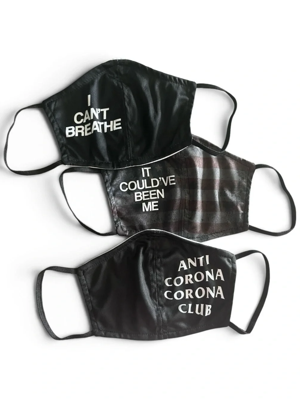 Black Graphic Reusable Cloth Face Mask - Bundle 25